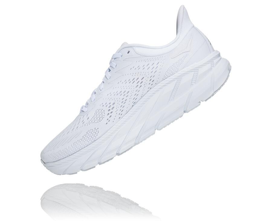 Hoka One One Mens Running Shoes - Clifton 7 - White - BKJP62517